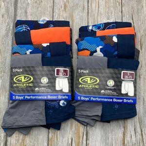 Boys Performance Lightweight Breathable Boxer Briefs Underwear 2, 5-Packs Size S